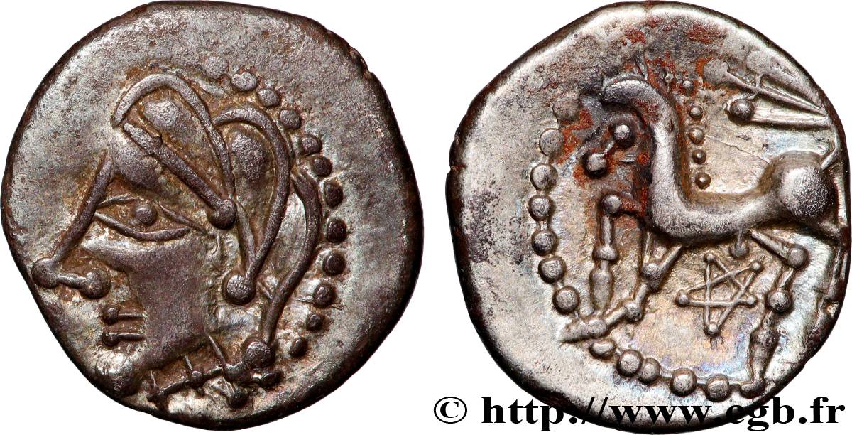 BITURIGES CUBES (Région de Bourges) Denier au glaive et au pentagramme SPL
