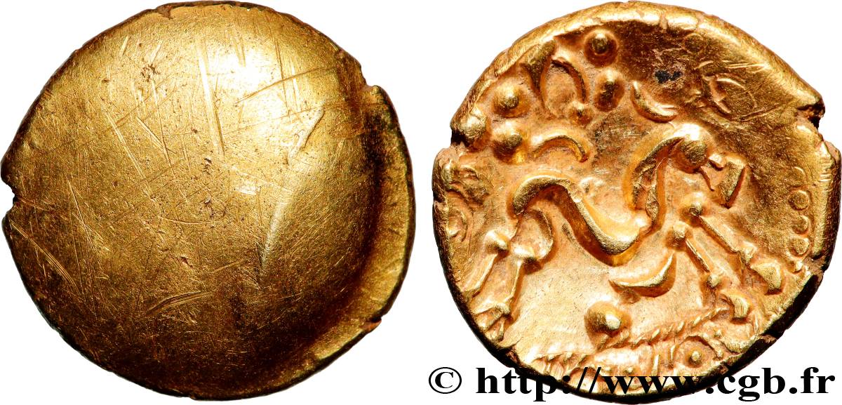 GALLIEN - BELGICA - AMBIANI (Region die Amiens) Statère d or uniface fST