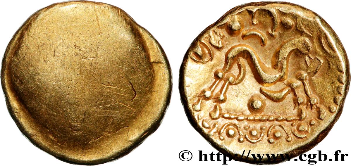 GALLIA BELGICA - AMBIANI (Area of Amiens) Statère d&nbsp;or uniface MS