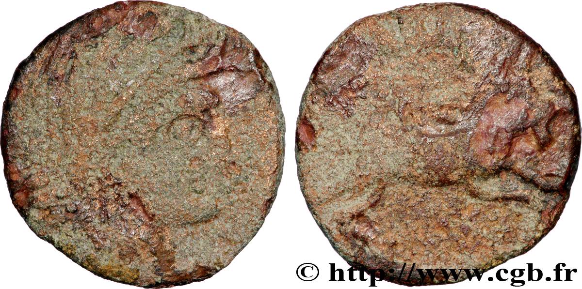 NERONKEN - NÉDÈNES (oppidum de Montlaurès) Unité ou bronze au taureau TB/B