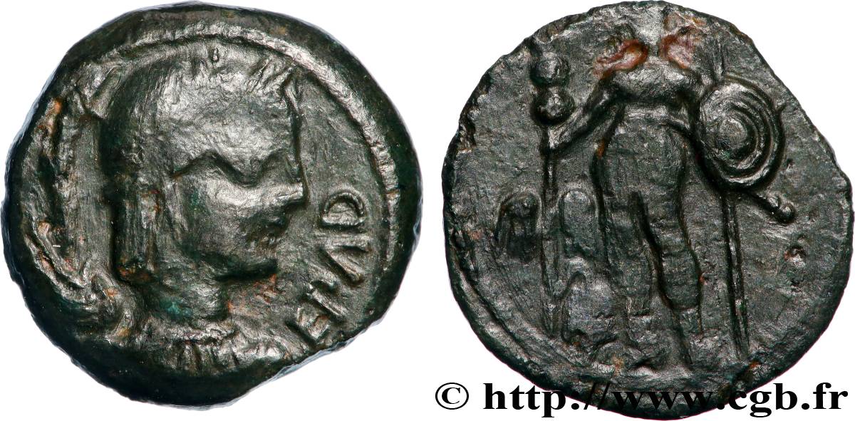 GALLIA - ARVERNI (Area of Clermont-Ferrand) Bronze EPAD, au guerrier XF