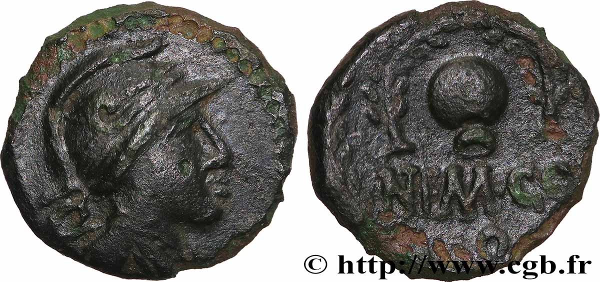 NEMAUSUS - NÎMES Quadrans NEM COL à l’urne renversée TTB