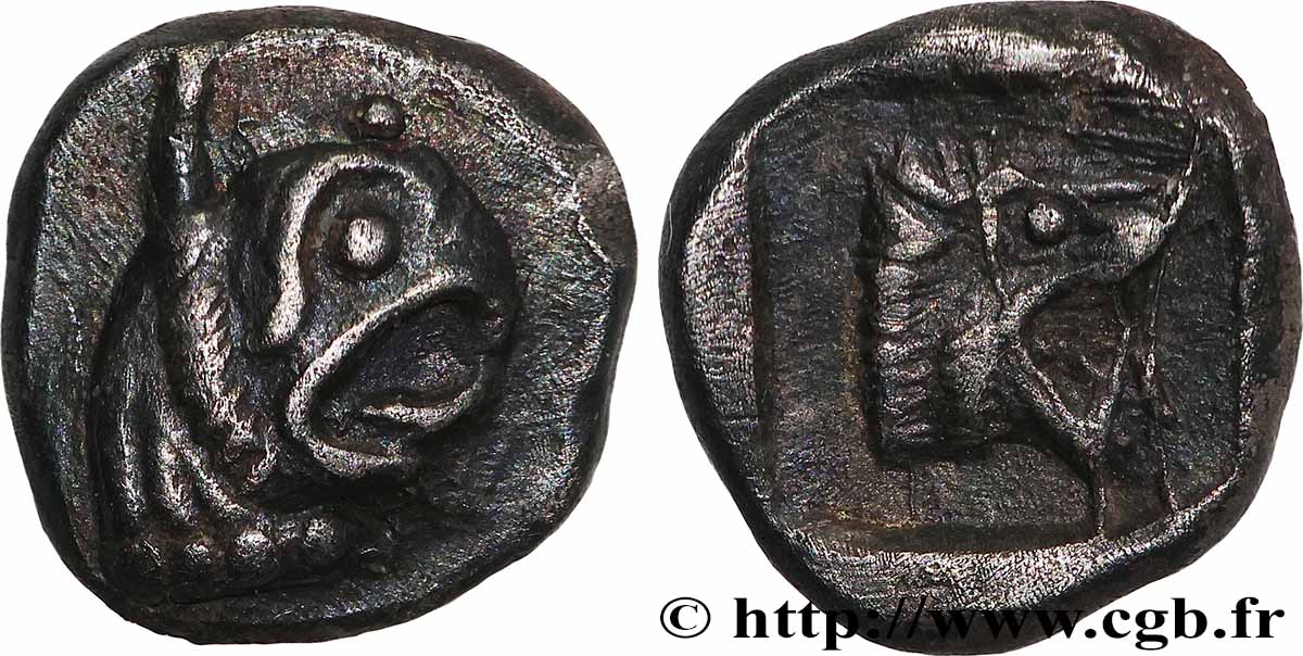 MASSALIA - MARSEILLE Obole à la tête de griffon et à la tête de lion AU/AU