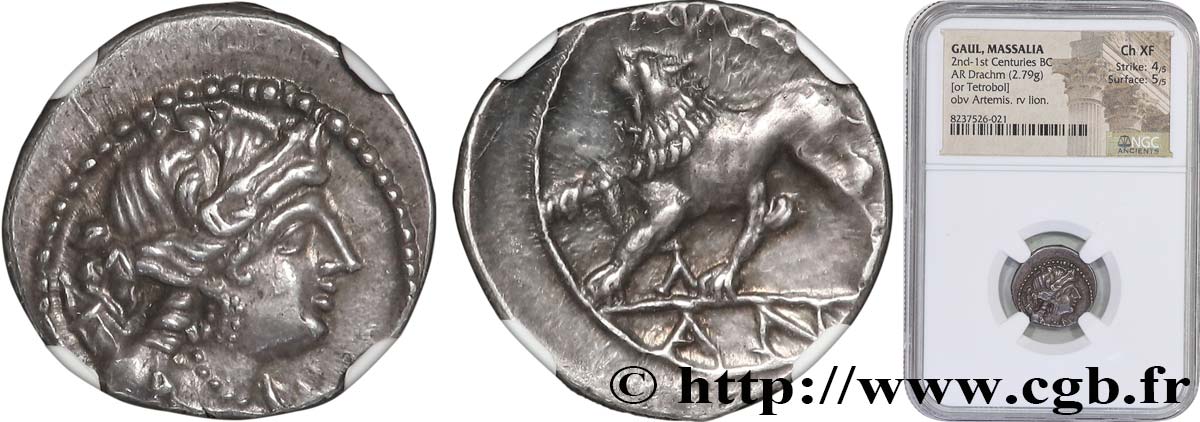 MASSALIA - MARSEILLE “Drachme légère” ou tétrobole SUP