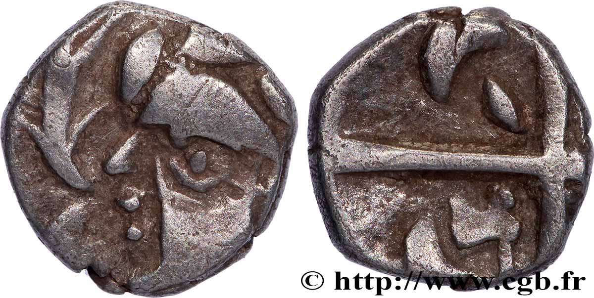 VOLQUES TECTOSAGES (région de Toulouse) Drachme “à la tête cubiste”, S. 1 TTB+