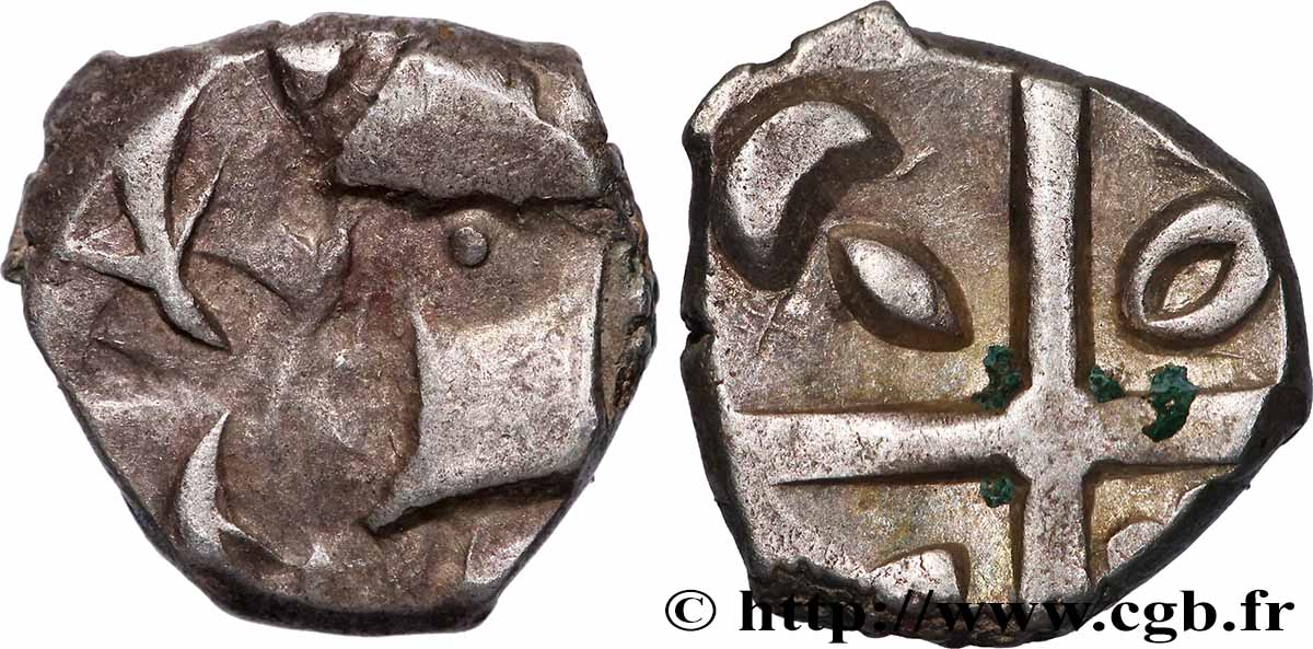 VOLQUES TECTOSAGES (région de Toulouse) Drachme “à la tête cubiste”, S. 1 TTB+