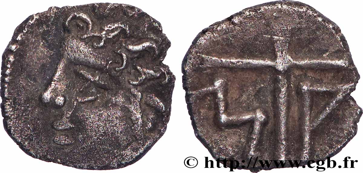 MASSALIA - MARSEILLE Obole MA, tête à gauche TTB