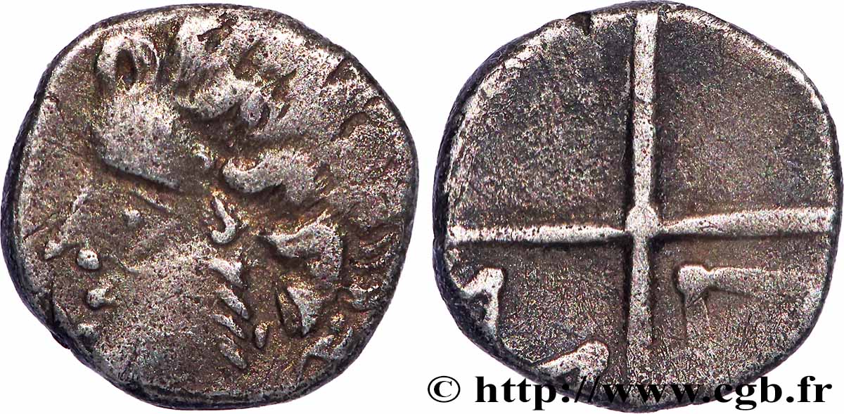 MASSALIA - MARSEILLE Obole MA, tête à gauche TTB