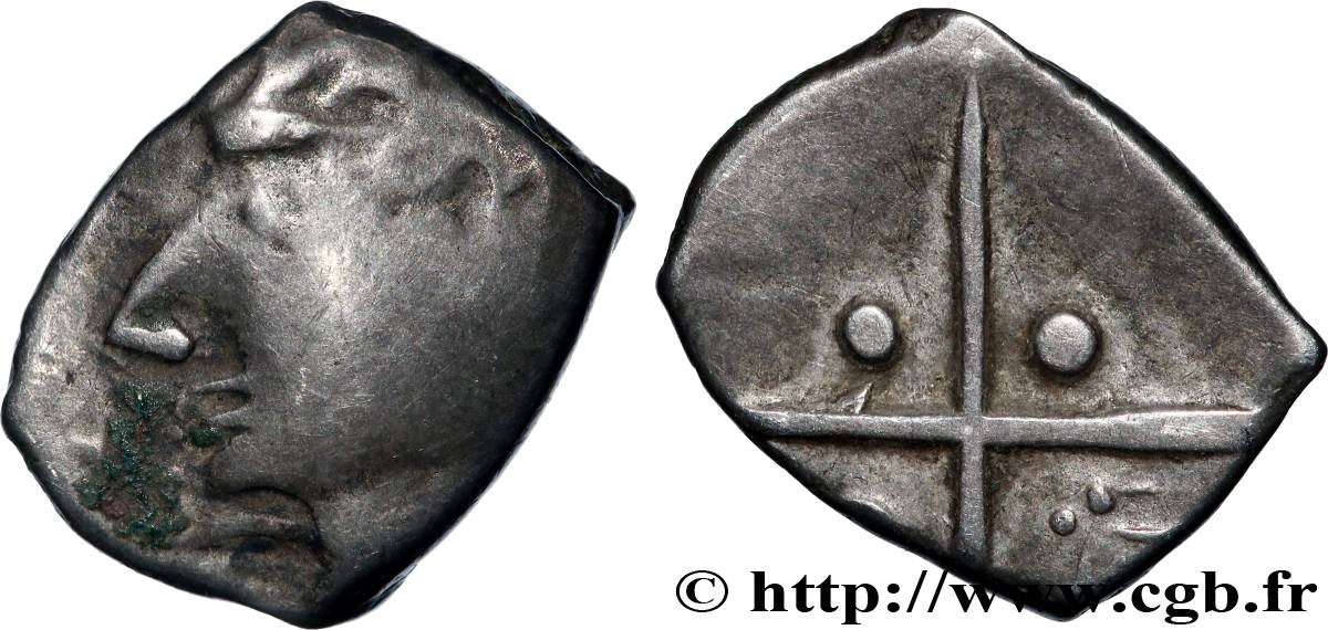 PÉTROCORES (région de Périgueux) Drachme “au style flamboyant”, S.- TB+/TTB+