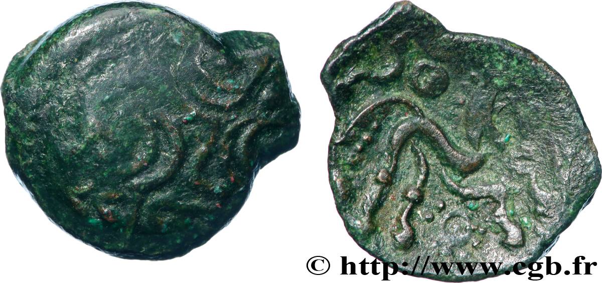 AULERQUES ÉBUROVICES (Région d Évreux) Bronze au cheval TB+/TTB