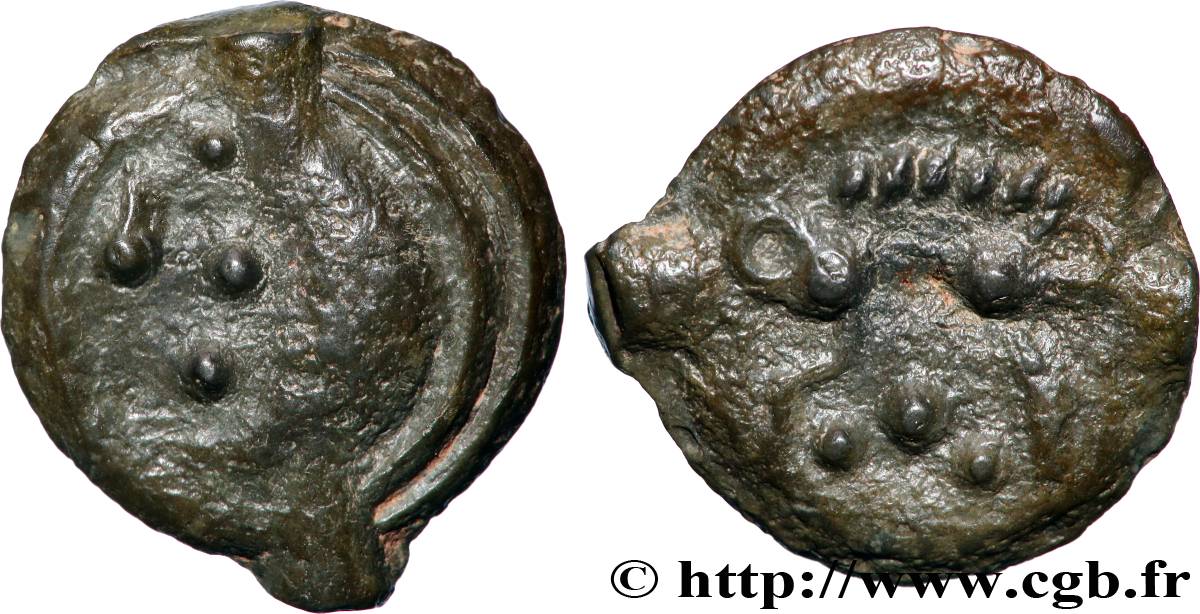 AULERQUES ÉBUROVICES (Région d Évreux) Potin au sanglier enseigne TTB+