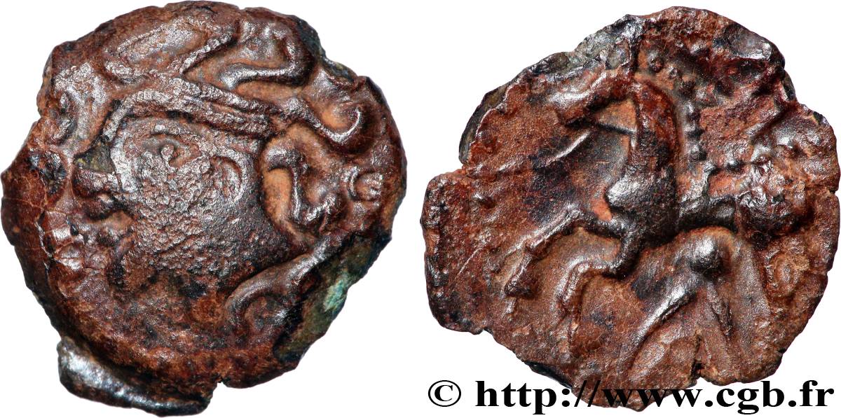 AULERQUES ÉBUROVICES (Région d Évreux) Bronze au cheval et à l’oiseau TTB