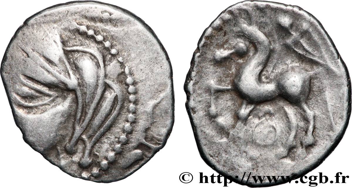 BITURIGES CUBES (Région de Bourges) Denier au glaive et à l’annelet pointé TTB+