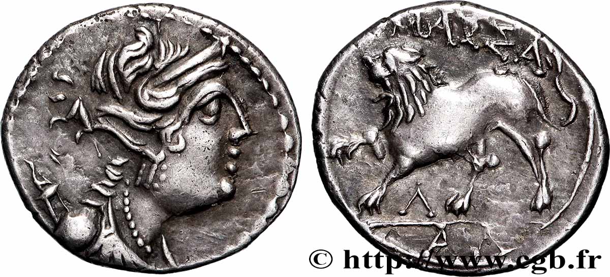 MASSALIA - MARSEILLE “Drachme légère” ou tétrobole, lion à gauche AU