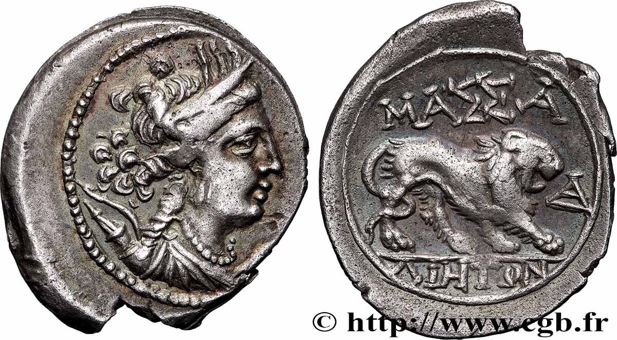 MASSALIA - MARSEILLE “Drachme légère” ou tétrobole TTB+