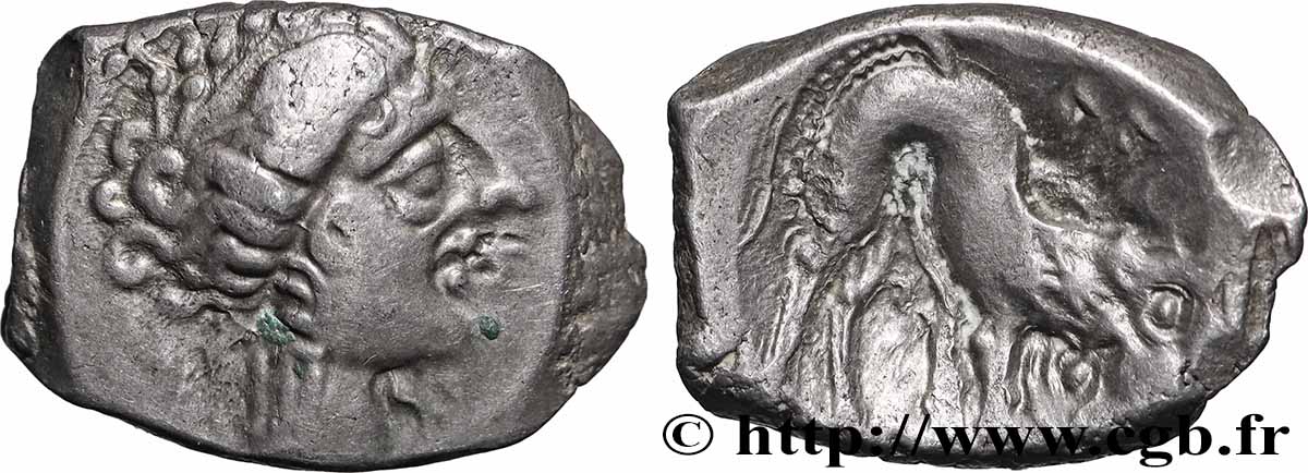 TRANSPADANE - CELTO-LIGURES “Drachme légère”, imitation de Marseille TTB+