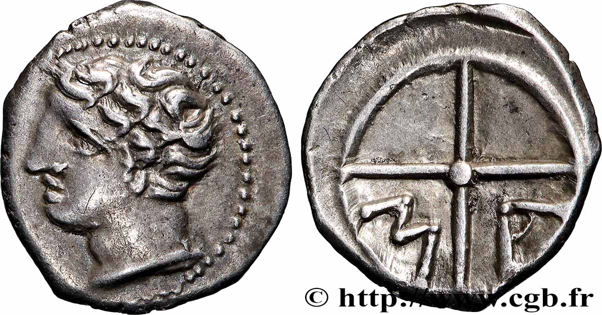 MASSALIA - MARSEILLE Obole MA, tête à gauche TTB+/SUP