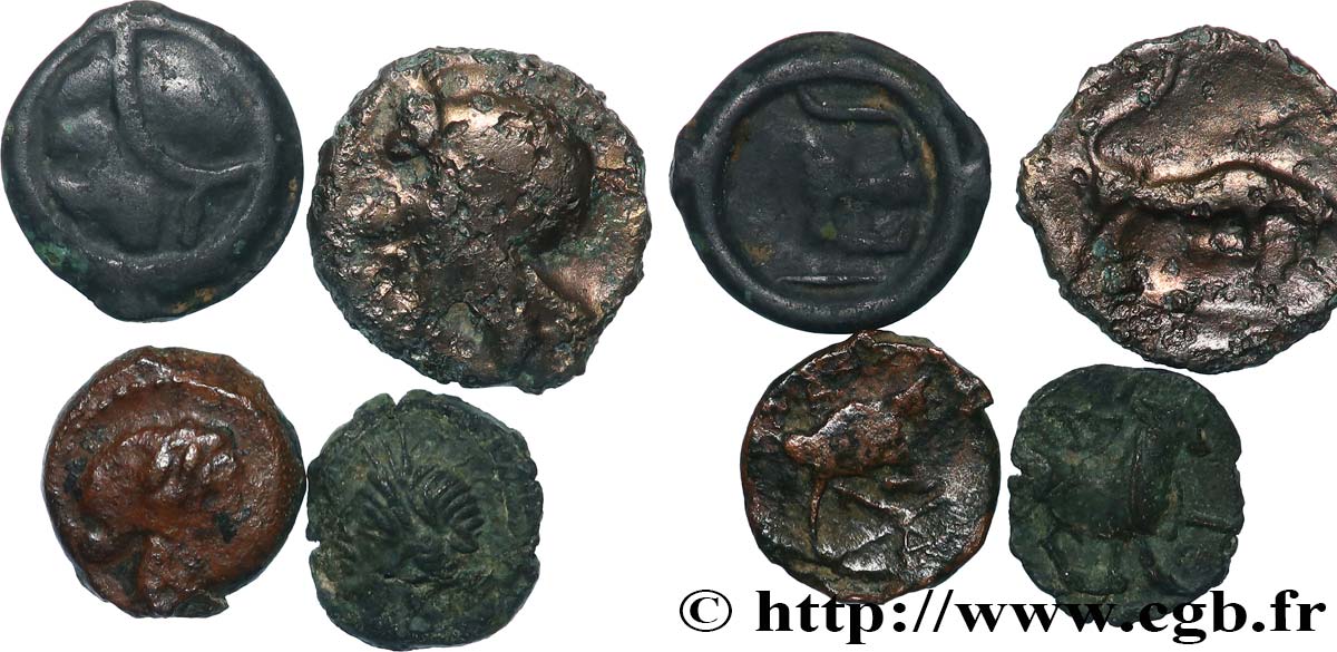 LOTS Lot de 4 monnaies gauloises LOT