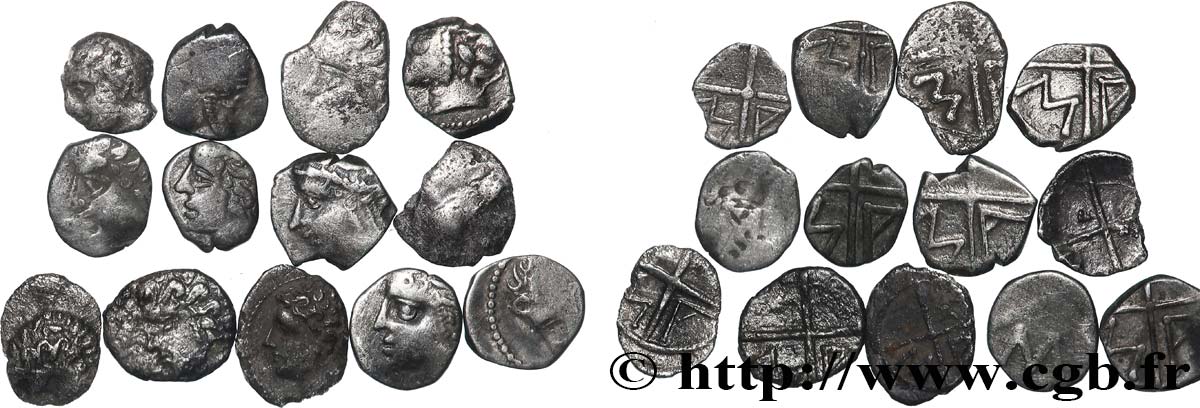 MASSALIA - MARSEILLE Lot de 13 oboles Lot