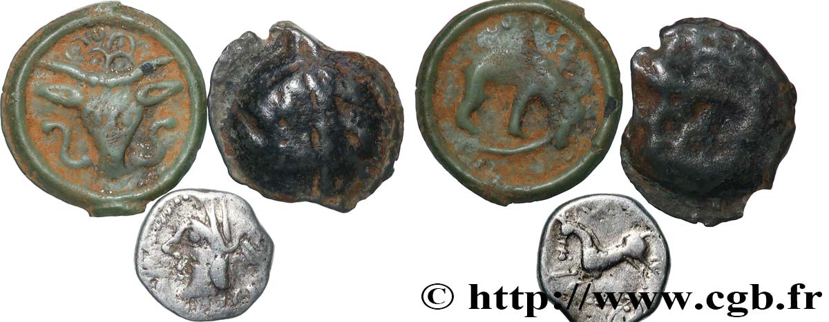 LOTS Lot de 3 monnaies gauloises lot