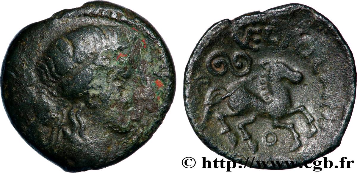 VÉLIOCASSES (Région du Vexin normand) Bronze SVTICOS, classe IV au cheval TB+/TTB+