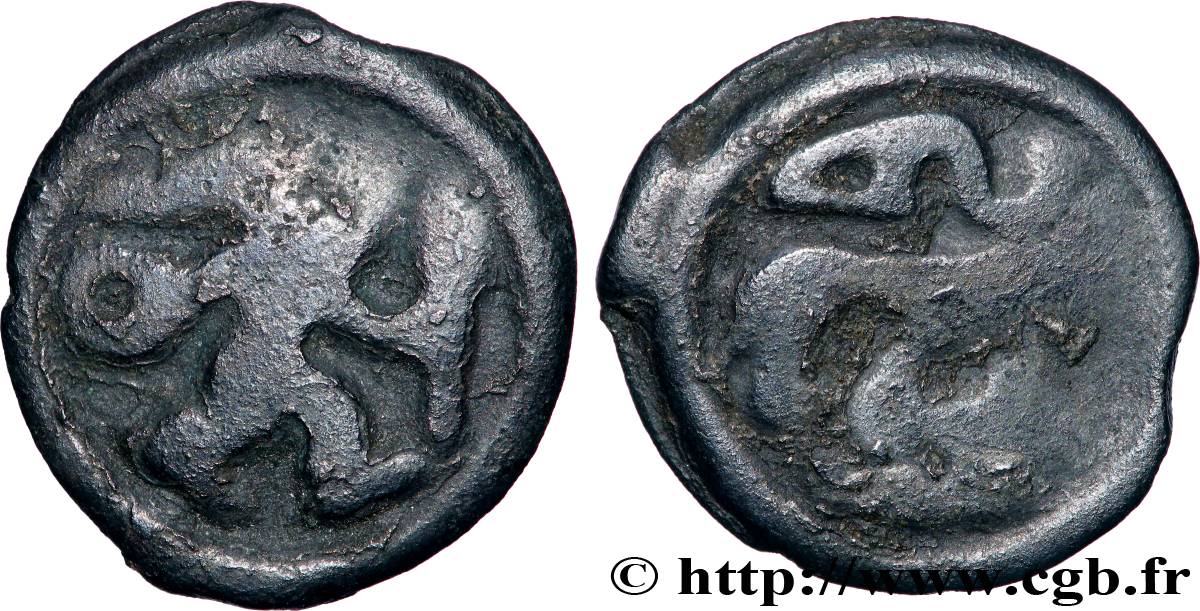 GALLIA BELGICA - REMI (Area of Reims) Potin au guerrier courant VF