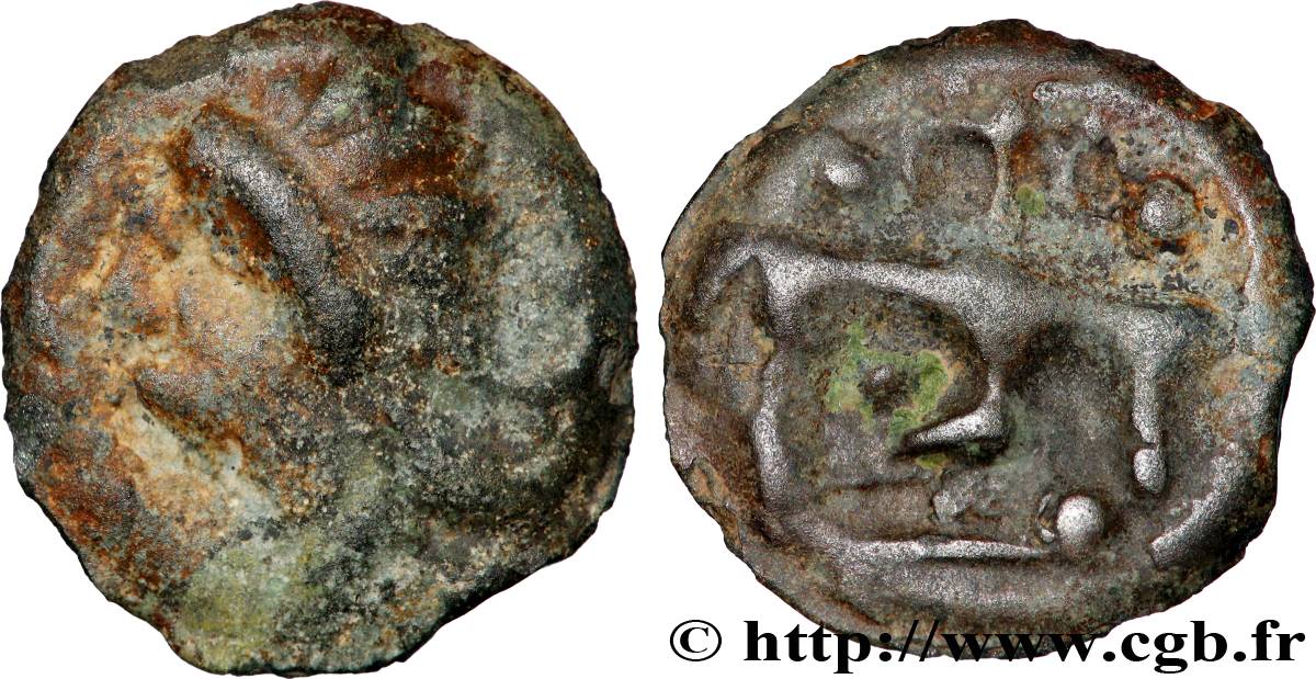 HAUTE ET MOYENNE SEINE Potin au taureau et au lis, classe Ia TB+