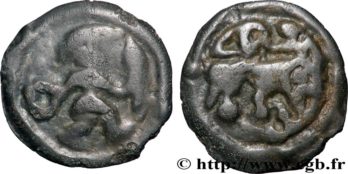 GALLIA BELGICA - REMI (Area of Reims) Potin au guerrier courant XF