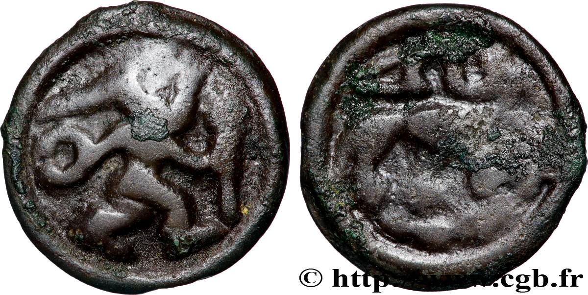 GALLIA BELGICA - REMI (Area of Reims) Potin au guerrier courant VF/VF