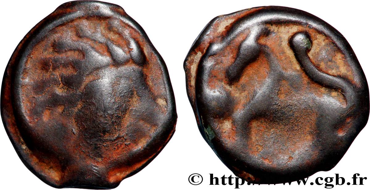 GALLIEN - SENONES (Region die Sens) Potin à la tête “d’indien” fSS