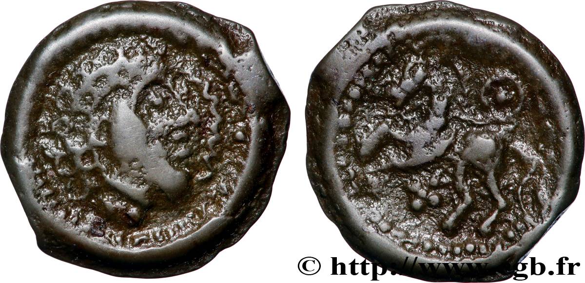 SUESSIONS (région de Soissons) Potin au cheval, classe II TTB