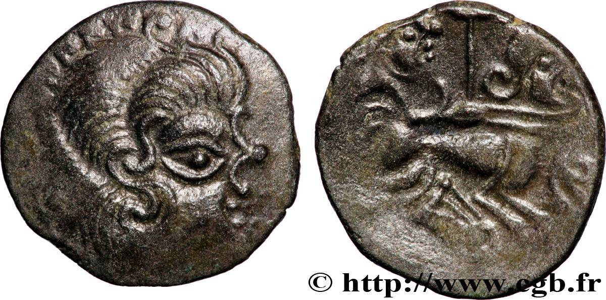 CORIOSOLITES (Région de Corseul, Cotes d&nbsp;Armor) Statère de billon, classe IVb, œil en amande pointé TTB+/TTB