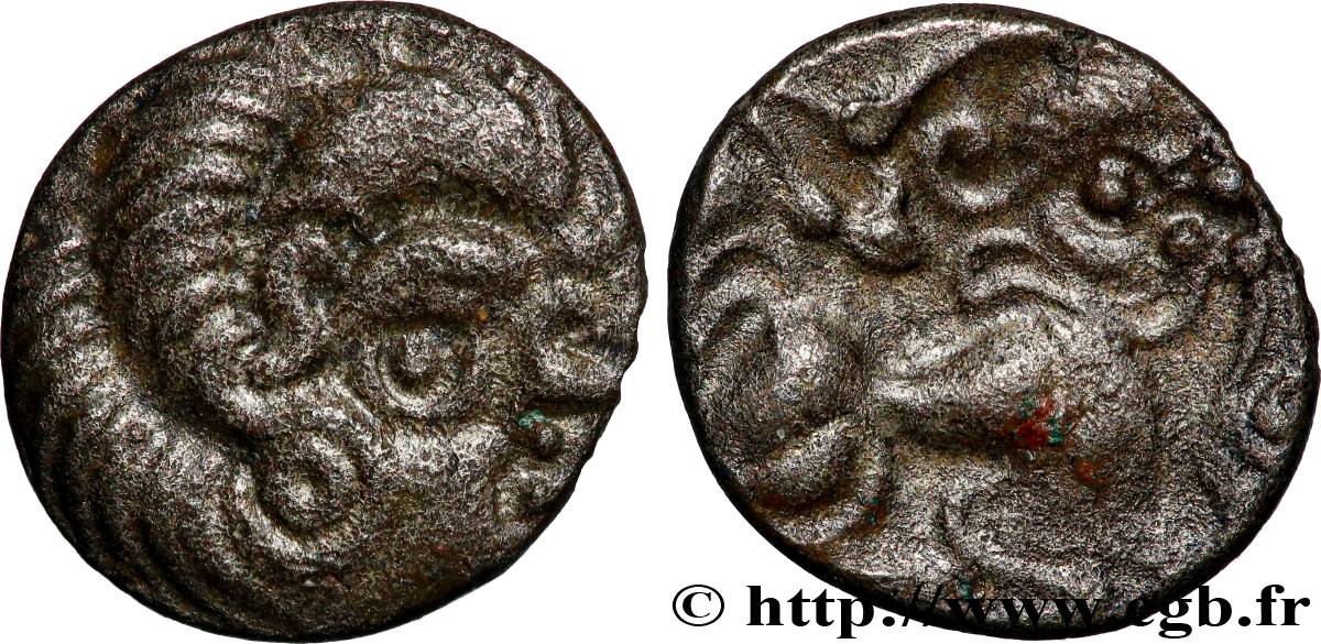 CORIOSOLITES (Région de Corseul, Cotes d&nbsp;Armor) Quart de statère de billon, classe III au sanglier TTB+/TTB