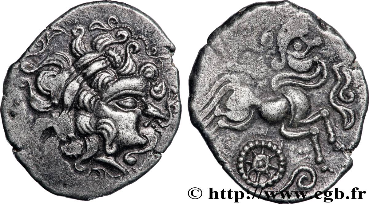REDONS (Région de Rennes) Statère de billon, classe VIIa - variété à la chevelure décorée SUP/TTB+