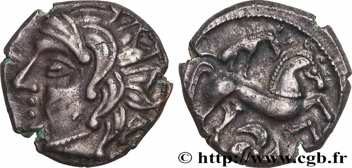 GALLIA - CARNUTES (Area of the Beauce) Drachme au loup et au cheval AU