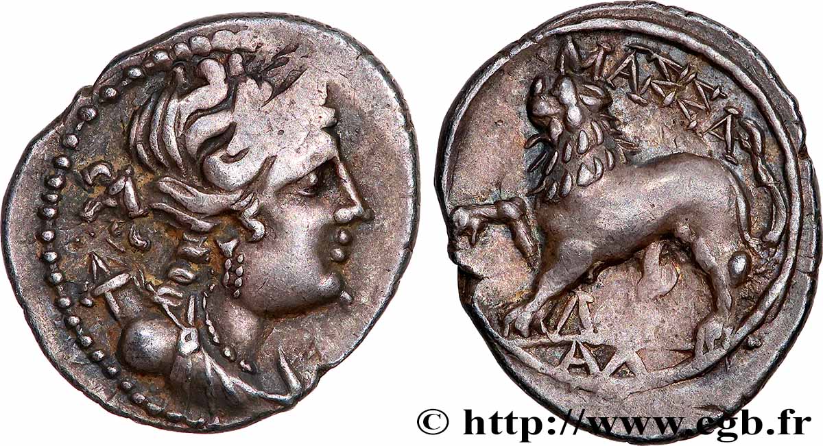 MASSALIA - MARSEILLE “Drachme légère” ou tétrobole, lion à gauche TTB+