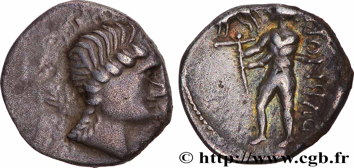 ÉDUENS (BIBRACTE, région du Mont-Beuvray) Denier DVBNOCOV / DVBNOREX TTB