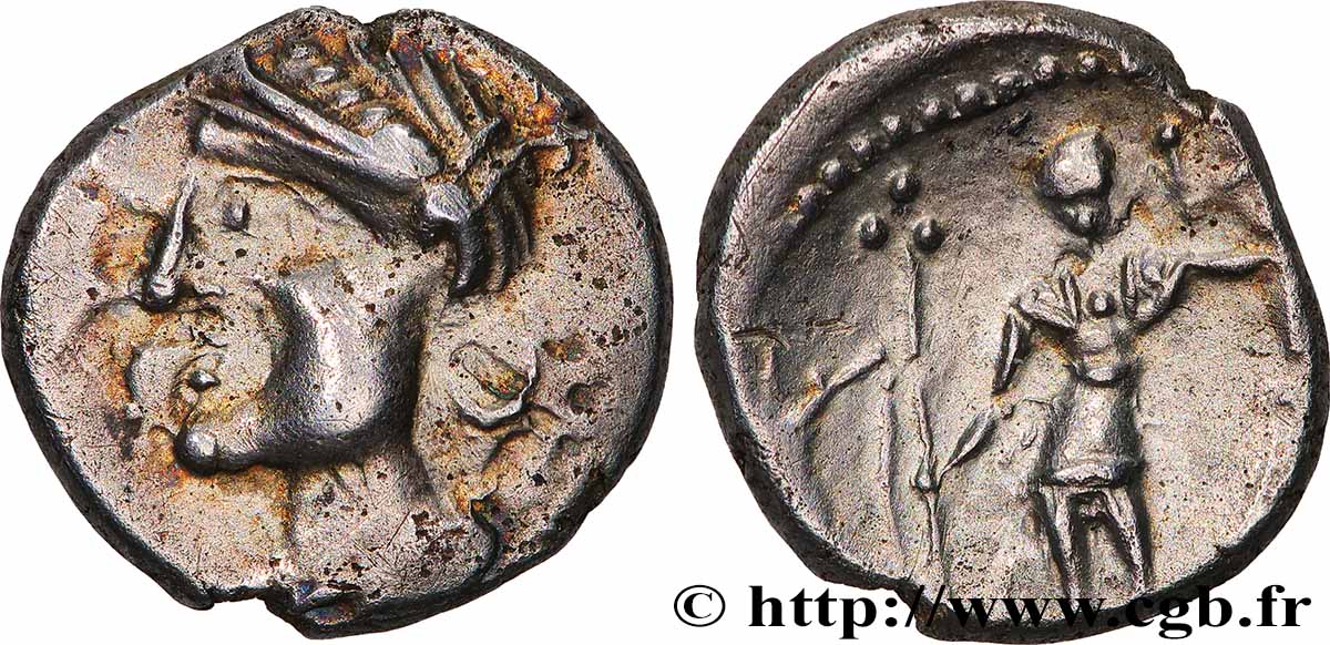 ÉDUENS (BIBRACTE, région du Mont-Beuvray) Denier VIIPOTAL TTB+/TTB