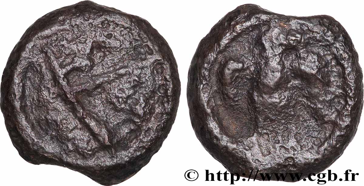 ÉDUENS (BIBRACTE, région du Mont-Beuvray) Potin à l’aigle TB+