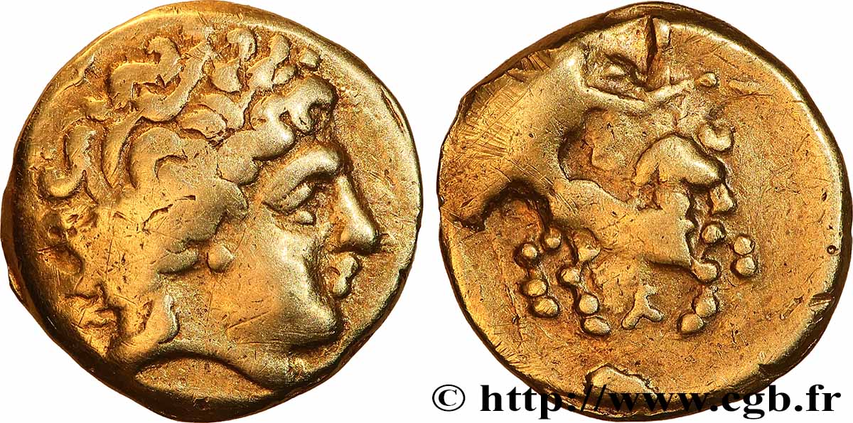 CENTRE-EST, INCERTAINES Quart de statère d’or au triskèle TTB