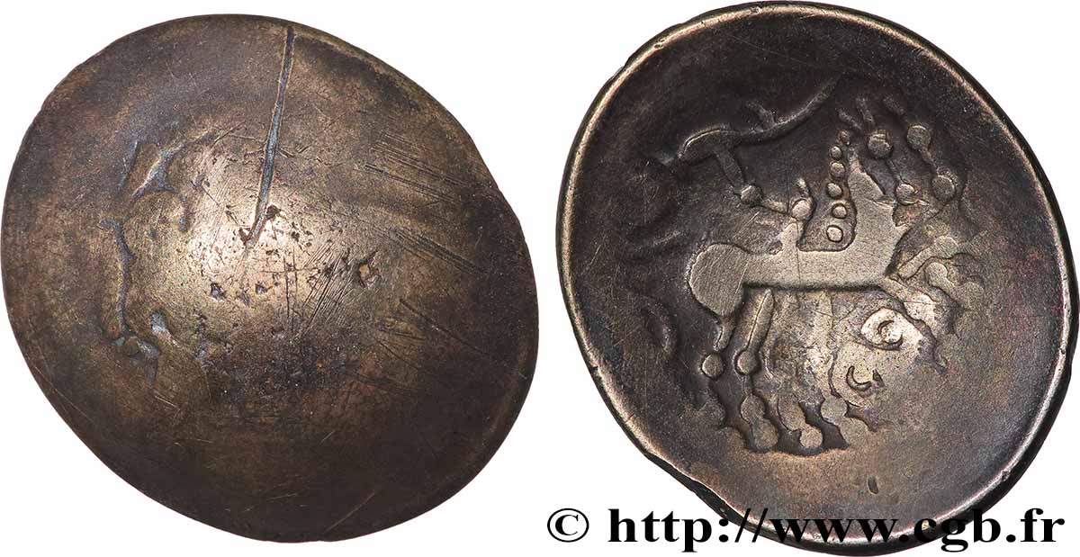 SÉQUANES - HELVÈTES, Incertaines (Suisse actuelle) Statère au bige et à la rouelle B/TTB