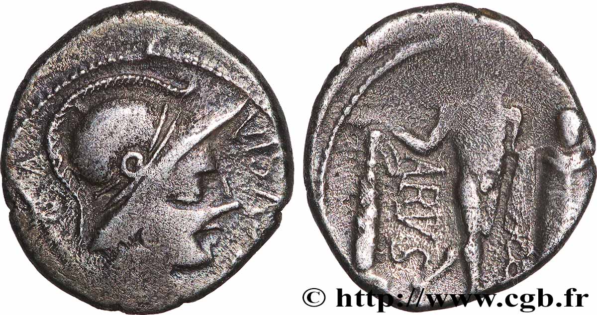 SEGUSIAVES / ÉDUENS, Incertaines (Région de Feurs (Forez) / région du Mont-Beuvray) Denier SEGVSIAVS ARVS TTB+