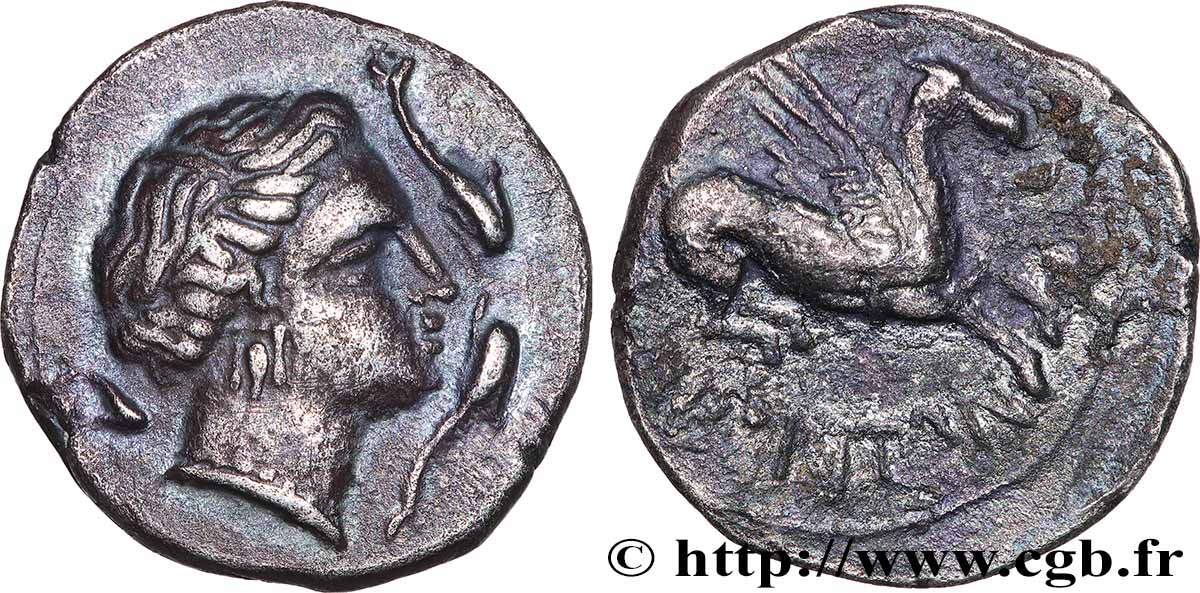ESPAGNE - EMPORION (AMPURIAS) Drachme au pégase, Emporia TTB+