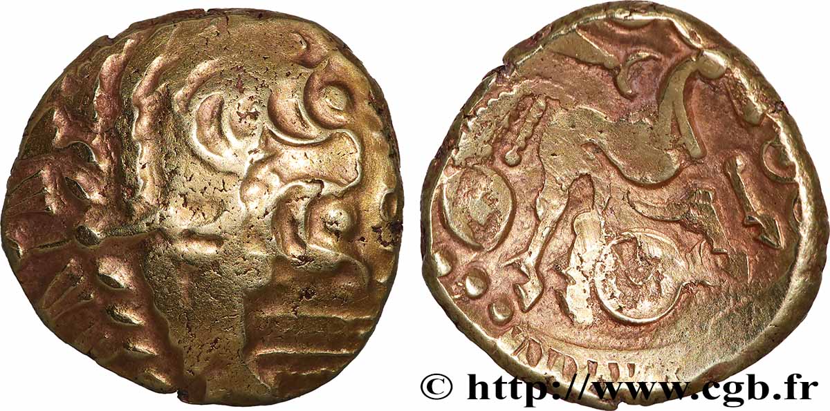 ATRÉBATES ET REGNI Statère d&nbsp;or du type suession TTB