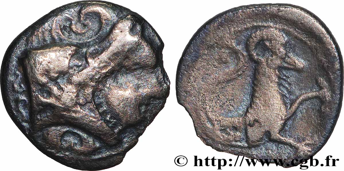 CENTRE-OUEST, INCERTAINES Fraction à la tête humaine dans une gueule de loup TTB/TB+