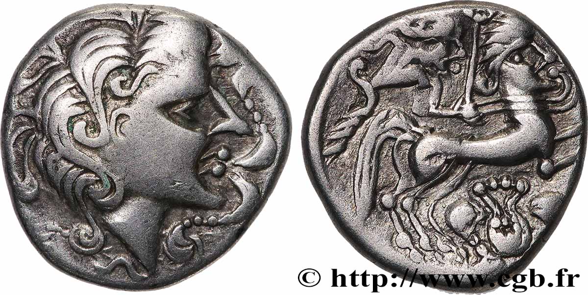 VÉNÈTES (Région de Vannes) Statère d&nbsp;argent à la lyre TTB+/SUP