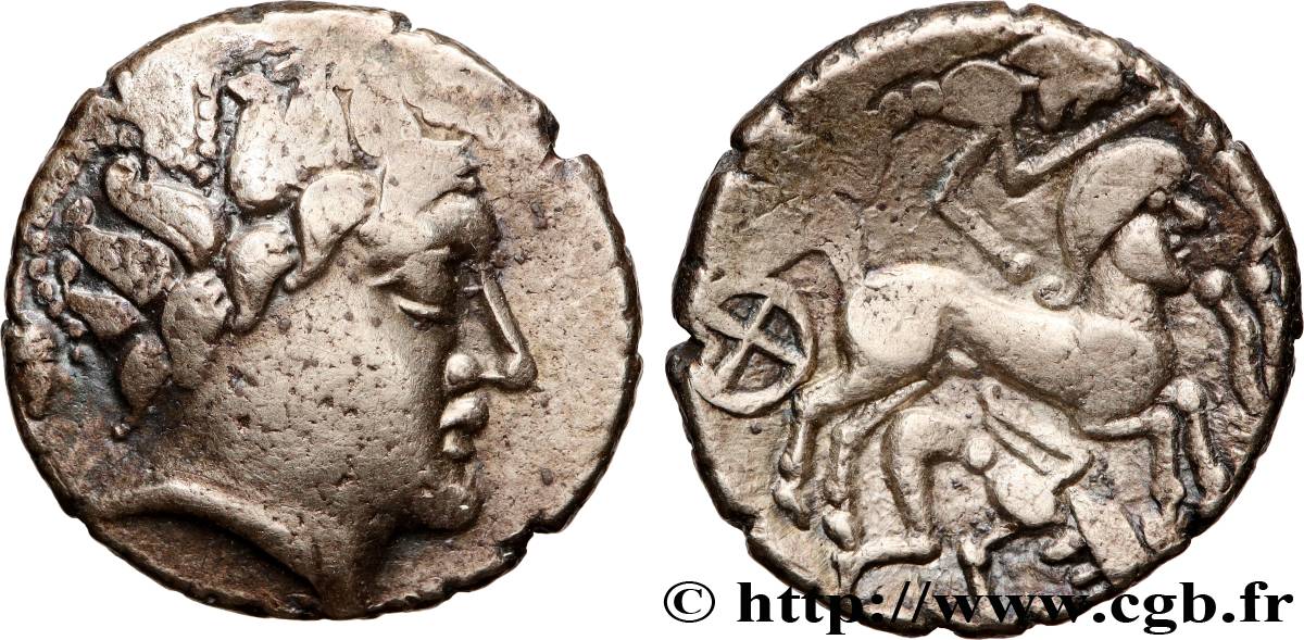 GALLIA - ANDECAVI (Region die Angers) Statère d’électrum “à l’aigrette” et au décor cloisonné SS/fVZ