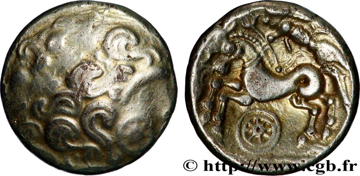 CALÈTES (Pays de Caux) Hémistatère à la rouelle, BN. 10198-10199 TTB/TTB+