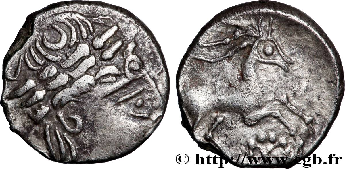 ALLOBROGES (Région du Dauphiné) Drachme au bouquetin aux longues cornes TTB+/TTB