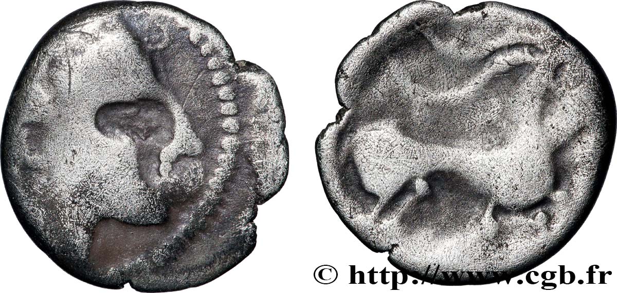 ALLOBROGES (Région du Dauphiné) Drachme au bouquetin aux longues cornes TB+